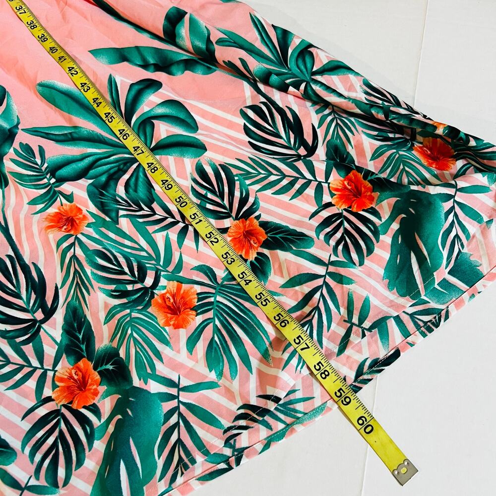 Fashion Nova Maui Nights Tropical Print Wide Leg Halter Jumpsuit Size 1X NWT - Picture 8 of 9